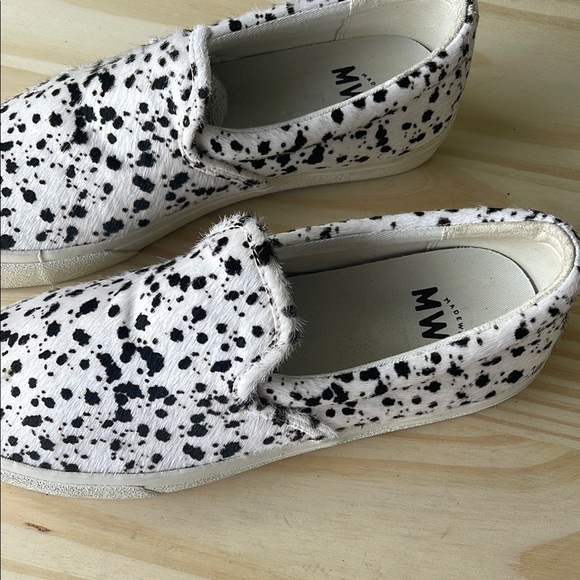 Madewell MWL  Real Fur Spotted Slip-On Sneakers - Picture 3 of 12